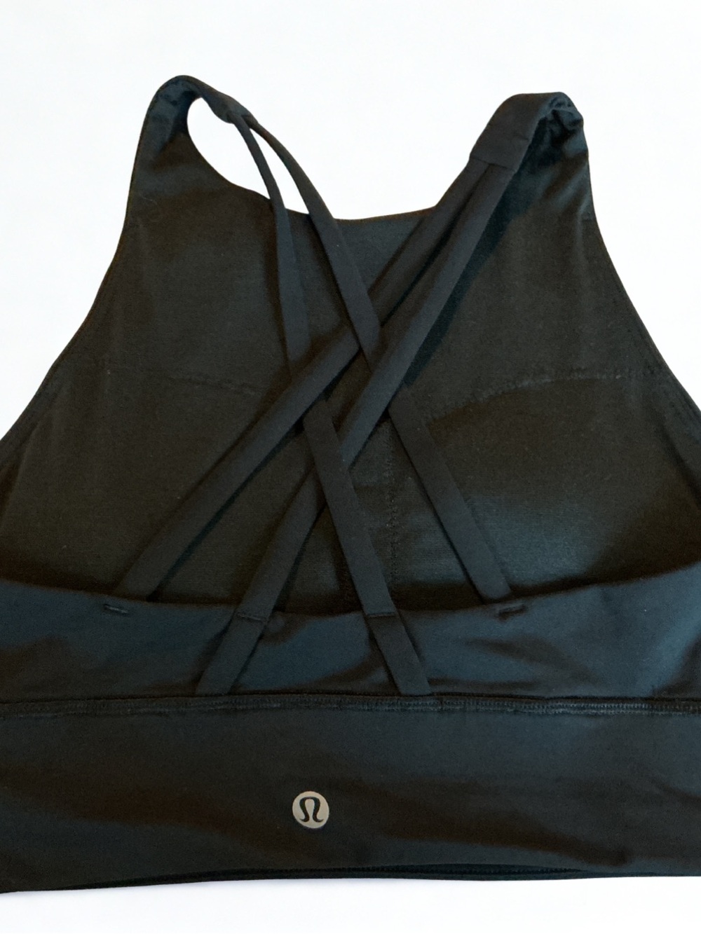 Lululemon Athletica Black Sports Bra With White Tag Detail - Picture 3 of 4